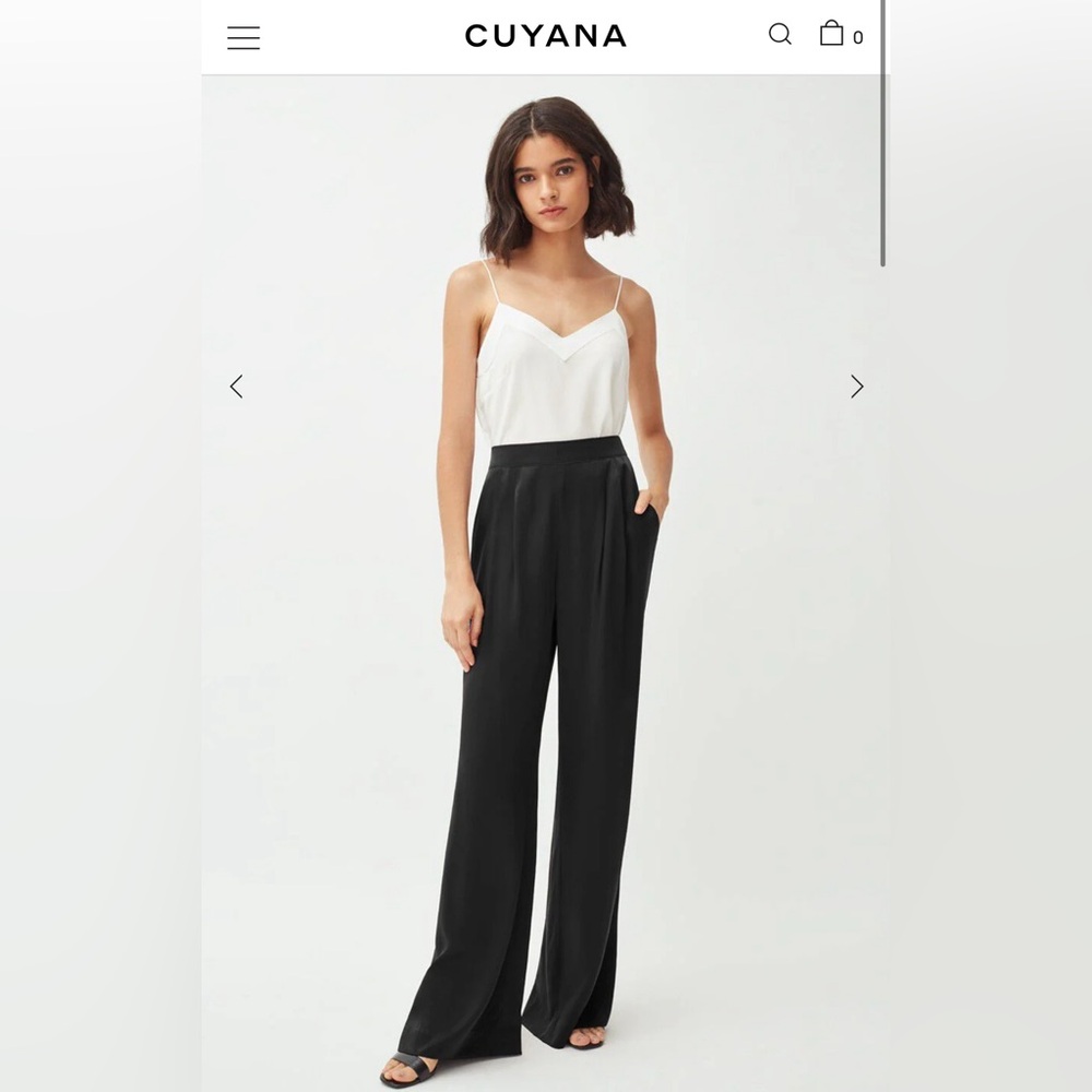 Cuyana Black Wide Leg Pants